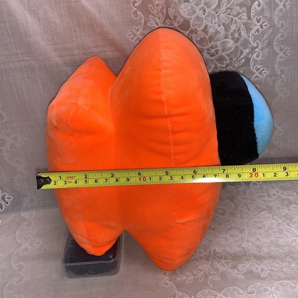 Two Among Us plush 10" orange 8" blue hanging plillow - Picture 2 of 8